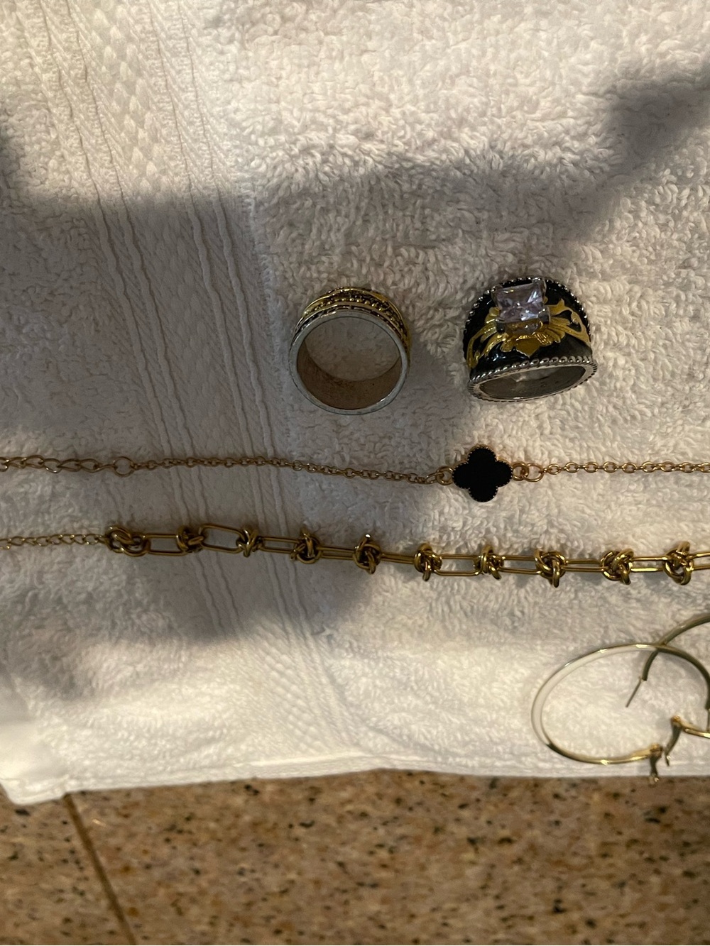 Gold-Tone Black Clover Pendant Necklace - Women Jewelry